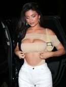 Kylie Jenner Cleavage, Heading to Dinner in Beverly Hills