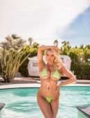 Lindsey Pelas Booty in a Tiny Thong Bikini at a Pool