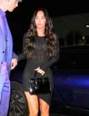 Megan Fox in a Short Sheer Black Dress at the Nice Guy in West Hollywood