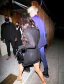 Megan Fox in a Short Sheer Black Dress at the Nice Guy in West Hollywood