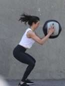 Nina Dobrev Working Out at a Private Gym in Santa Monica