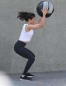 Nina Dobrev Working Out at a Private Gym in Santa Monica