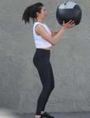 Nina Dobrev Working Out at a Private Gym in Santa Monica