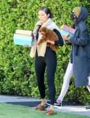 Olivia Culpo Booty in Black Leggings Out in Los Angeles