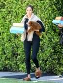 Olivia Culpo Booty in Black Leggings Out in Los Angeles