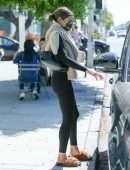 Olivia Culpo Booty in Black Leggings Out in Los Angeles