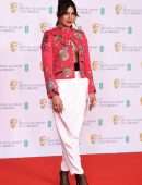 Priyanka Chopra and Nick Jonas at EE British Academy Film Awards in London