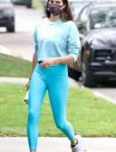 Sara Sampaio Booty, Heading to Pilates in Los Angeles