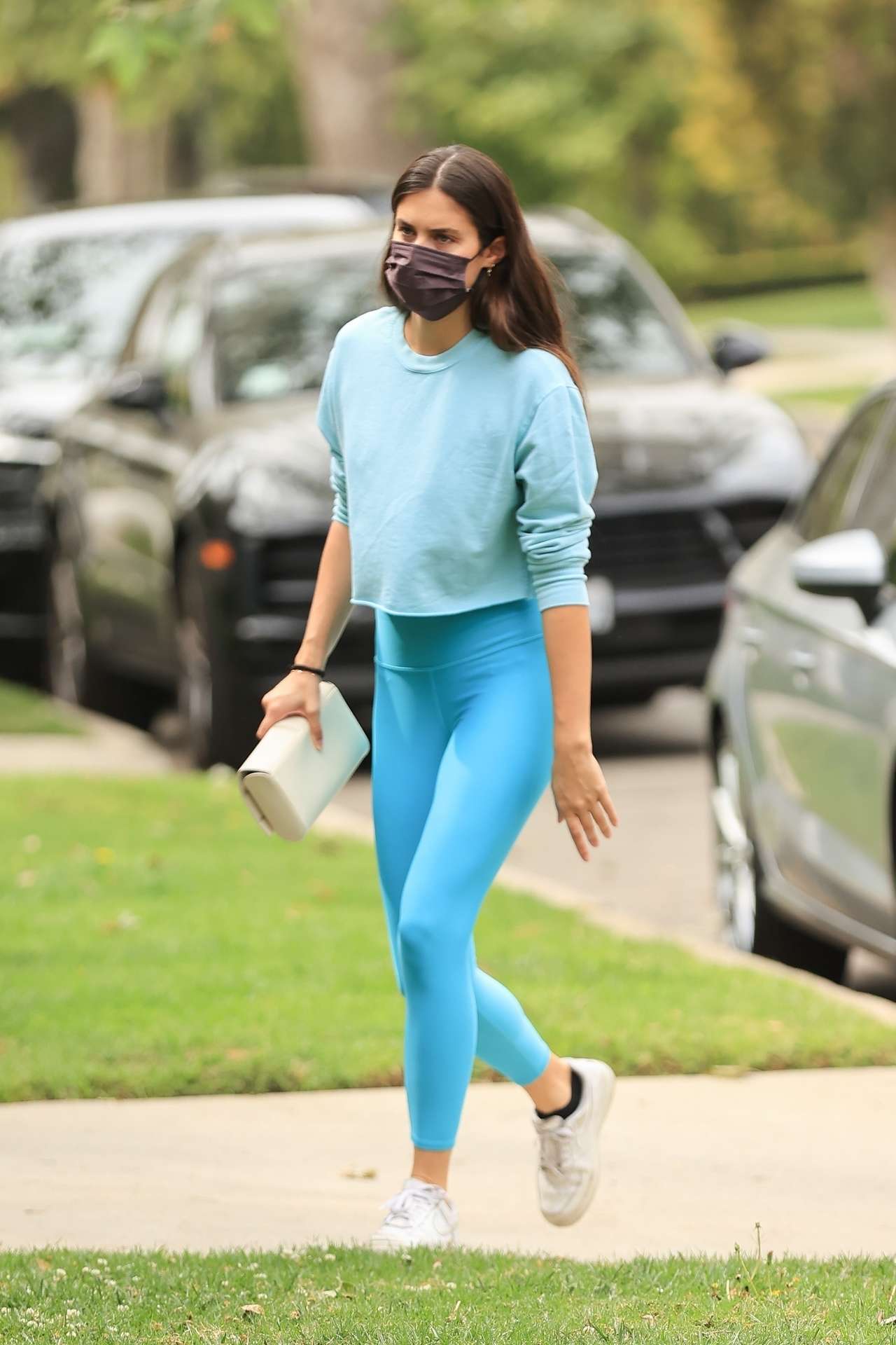 Sara Sampaio Booty, Heading to Pilates in Los Angeles
