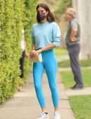 Sara Sampaio Booty, Heading to Pilates in Los Angeles