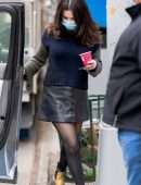 Selena Gomez in a Skirt on the “Only Murders in the Building” Movie Set in New York