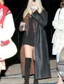 Selena Gomez Leggy and in Sheer Top Out in Malibu
