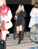 Selena Gomez Leggy and in Sheer Top Out in Malibu
