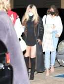 Selena Gomez Leggy and in Sheer Top Out in Malibu