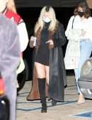 Selena Gomez Leggy and in Sheer Top Out in Malibu