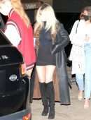 Selena Gomez Leggy and in Sheer Top Out in Malibu