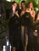 Shanina Shaik Leggy in a Black Dress at Oscars Afterparty in Bel Air