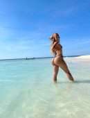 Sommer Ray Booty in a Thong Bikini at the Beach Under the Hot Sun