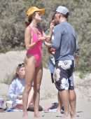 Alessandra Ambrosio Booty, Playing Beach Volleyball in Santa Monica