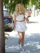 Alexis Ren Leggy in Skirt Out in West Hollywood