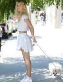 Alexis Ren Leggy in Skirt Out in West Hollywood