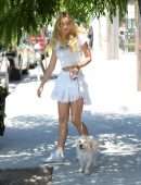 Alexis Ren Leggy in Skirt Out in West Hollywood