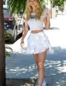 Alexis Ren Leggy in Skirt Out in West Hollywood