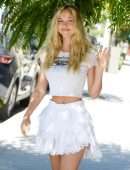 Alexis Ren Leggy in Skirt Out in West Hollywood