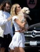 Alexis Ren Leggy in Skirt Out in West Hollywood