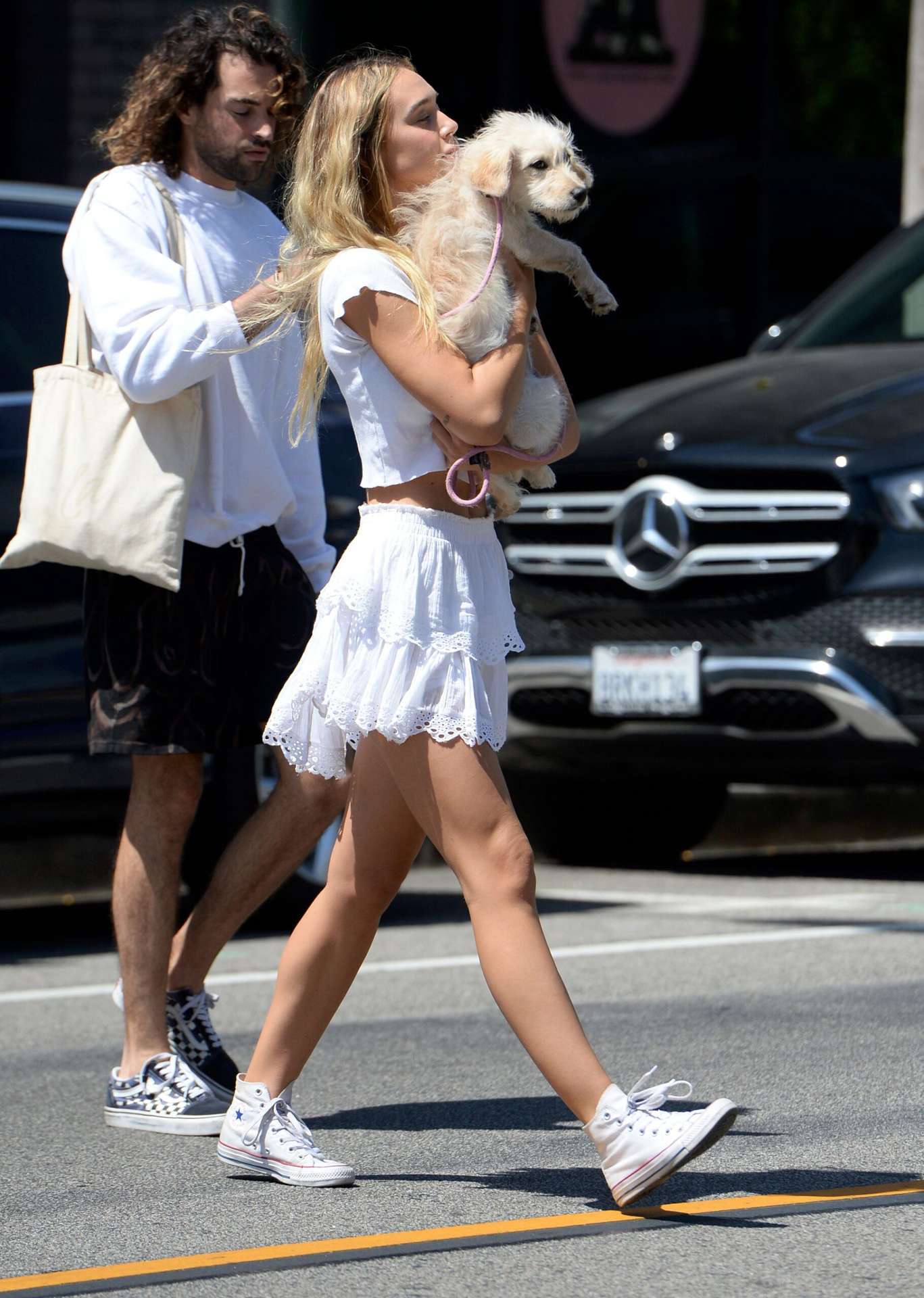Alexis Ren Leggy in Skirt Out in West Hollywood