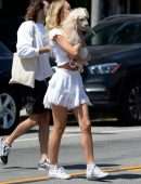 Alexis Ren Leggy in Skirt Out in West Hollywood