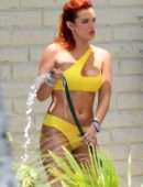 Bella Thorne Flaunts her Stunning Body and Booty in Yellow Bikini in Miami