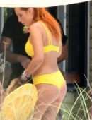 Bella Thorne Flaunts her Stunning Body and Booty in Yellow Bikini in Miami