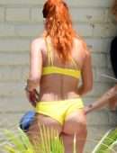 Bella Thorne Flaunts her Stunning Body and Booty in Yellow Bikini in Miami