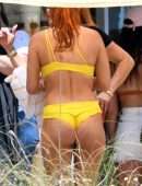 Bella Thorne Flaunts her Stunning Body and Booty in Yellow Bikini in Miami