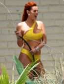 Bella Thorne Flaunts her Stunning Body and Booty in Yellow Bikini in Miami