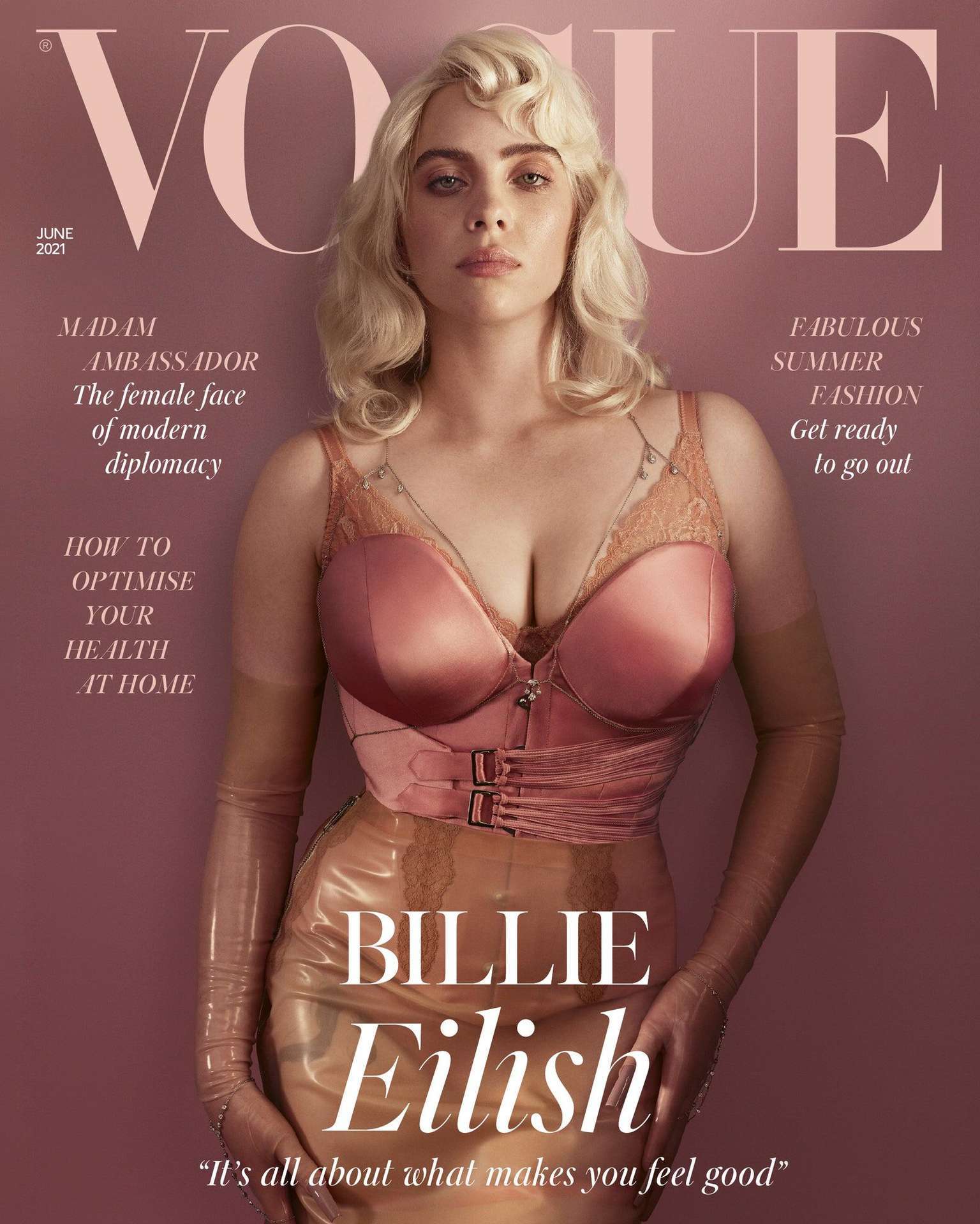 Billie Eilish Busty Photoshoot for Vogue UK Magazine - June 2021