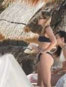 Brandi Cyrus in a Black Bikini as she hits the Beach in Mexico