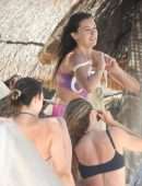 Brandi Cyrus in a Black Bikini as she hits the Beach in Mexico