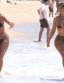 Chloe Ferry in Latex Bikini with Friend Bethan Kershaw in Portugal