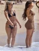 Chloe Ferry in Latex Bikini with Friend Bethan Kershaw in Portugal