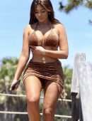 Chloe Ferry in Latex Bikini with Friend Bethan Kershaw in Portugal