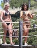Chloe Ferry in Latex Bikini with Friend Bethan Kershaw in Portugal