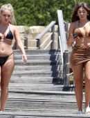 Chloe Ferry in Latex Bikini with Friend Bethan Kershaw in Portugal