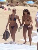 Chloe Ferry in Latex Bikini with Friend Bethan Kershaw in Portugal