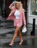 Christine McGuinness Out and About in Rain in Liverpool