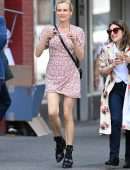 Diane Kruger Leggy, Out with a Friend in NYC