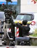 Emilia Fox on the Set of TV Series Signora Volpe in Rome