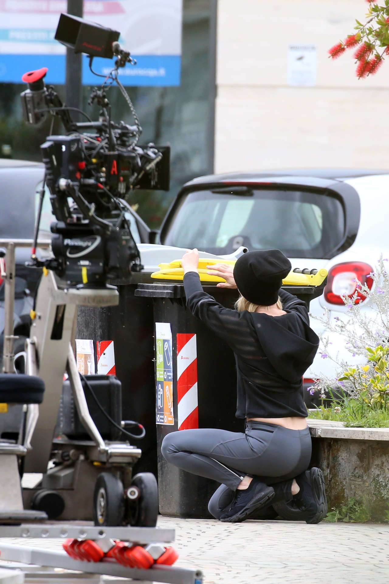 Emilia Fox on the Set of TV Series Signora Volpe in Rome