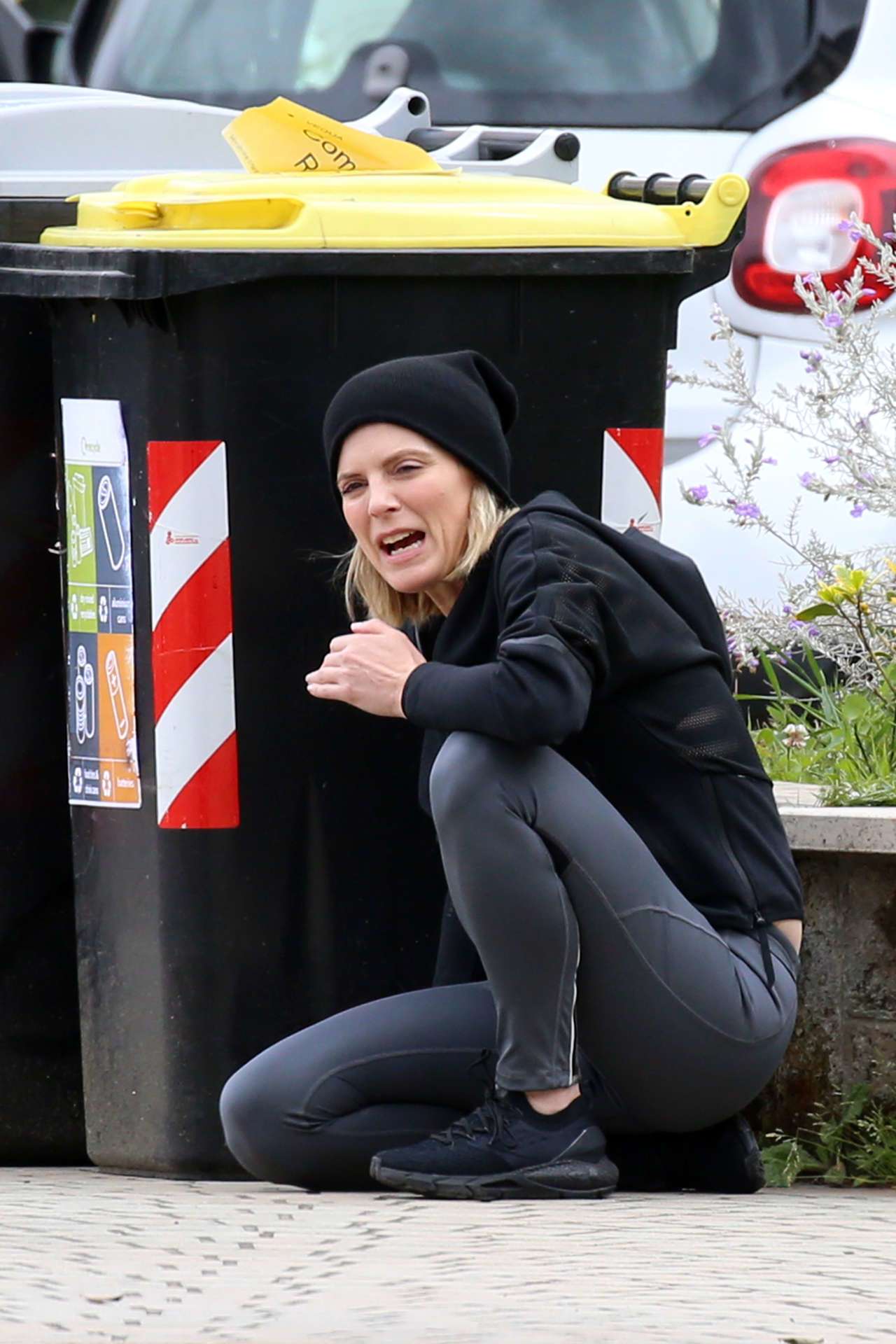 Emilia Fox on the Set of TV Series Signora Volpe in Rome